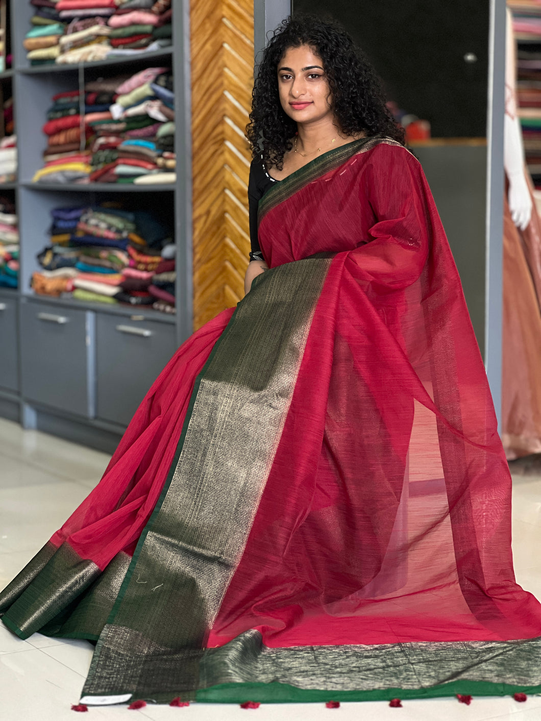 Banarasi Weaved  Semi Geecha Saree | YNG290