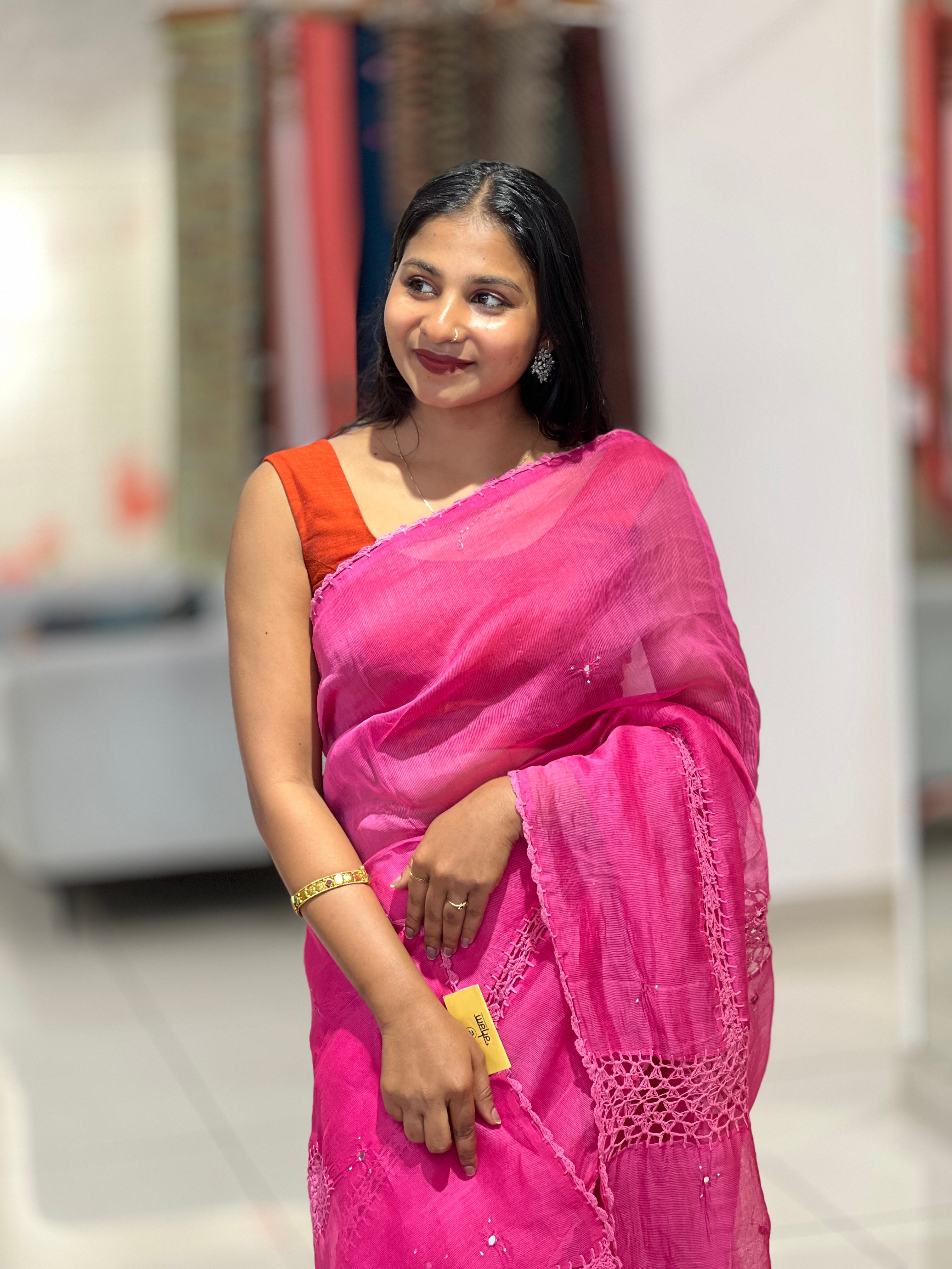 Mirror & Crochet Lace Detailed Kota Saree | SF1346