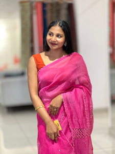 Mirror & Crochet Lace Detailed Kota Saree | SF1346