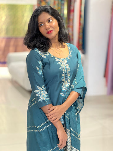 Floral Digital Printed Rayon Kurta Set | PIR146