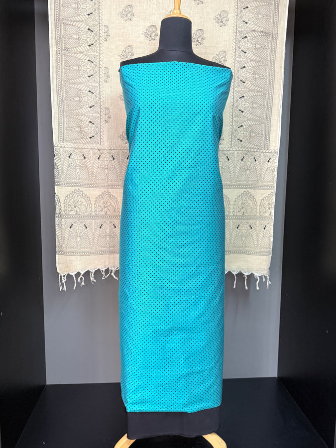 Polka Dot Patterned Chanderi Salwar Set | SS1135