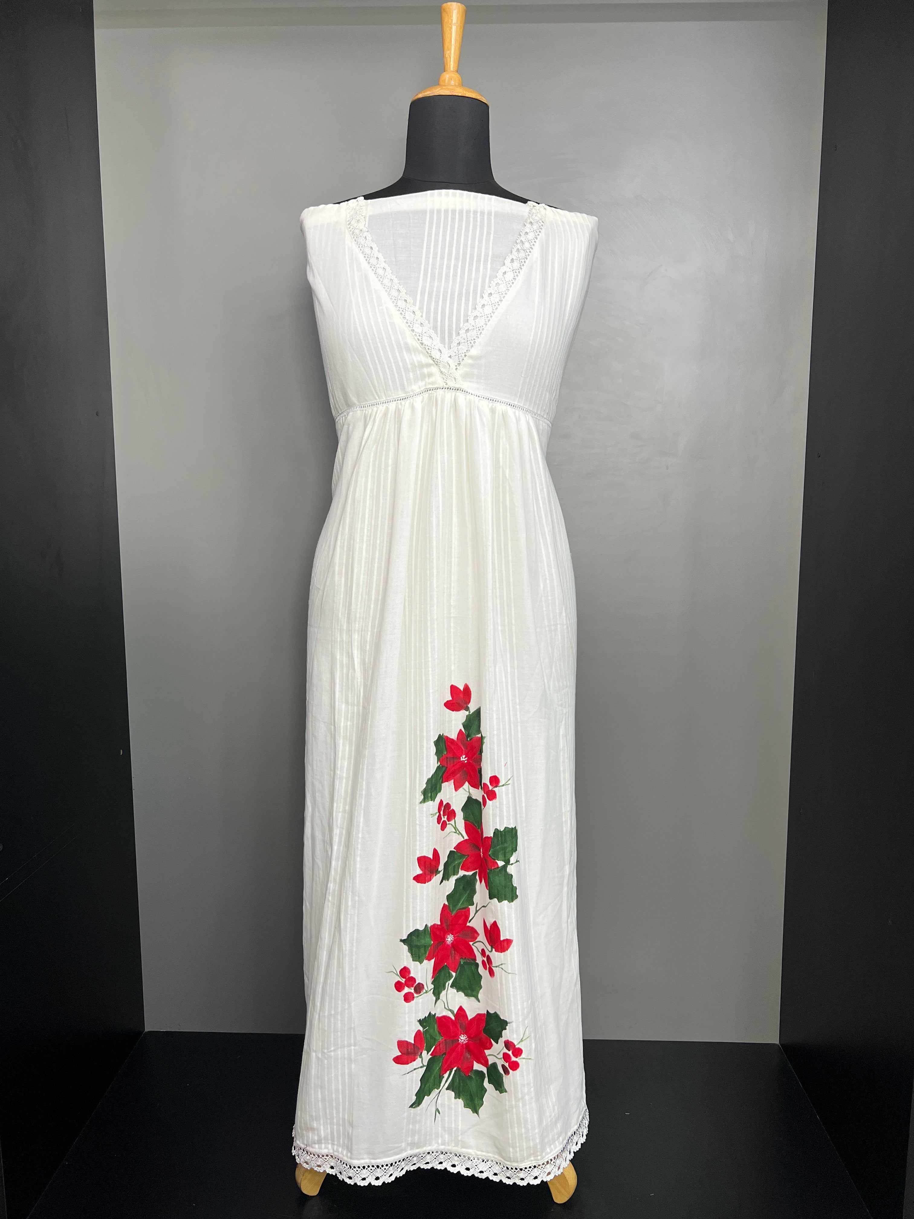 Hand Painted Linen Cotton Kurta Material | JSC537