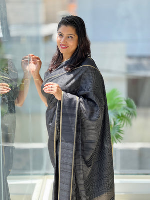 Zari Weaved Traditional Patterned Tussar Silk Saree | SSN363