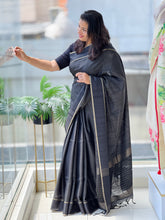 Zari Weaved Traditional Patterned Tussar Silk Saree | SSN363