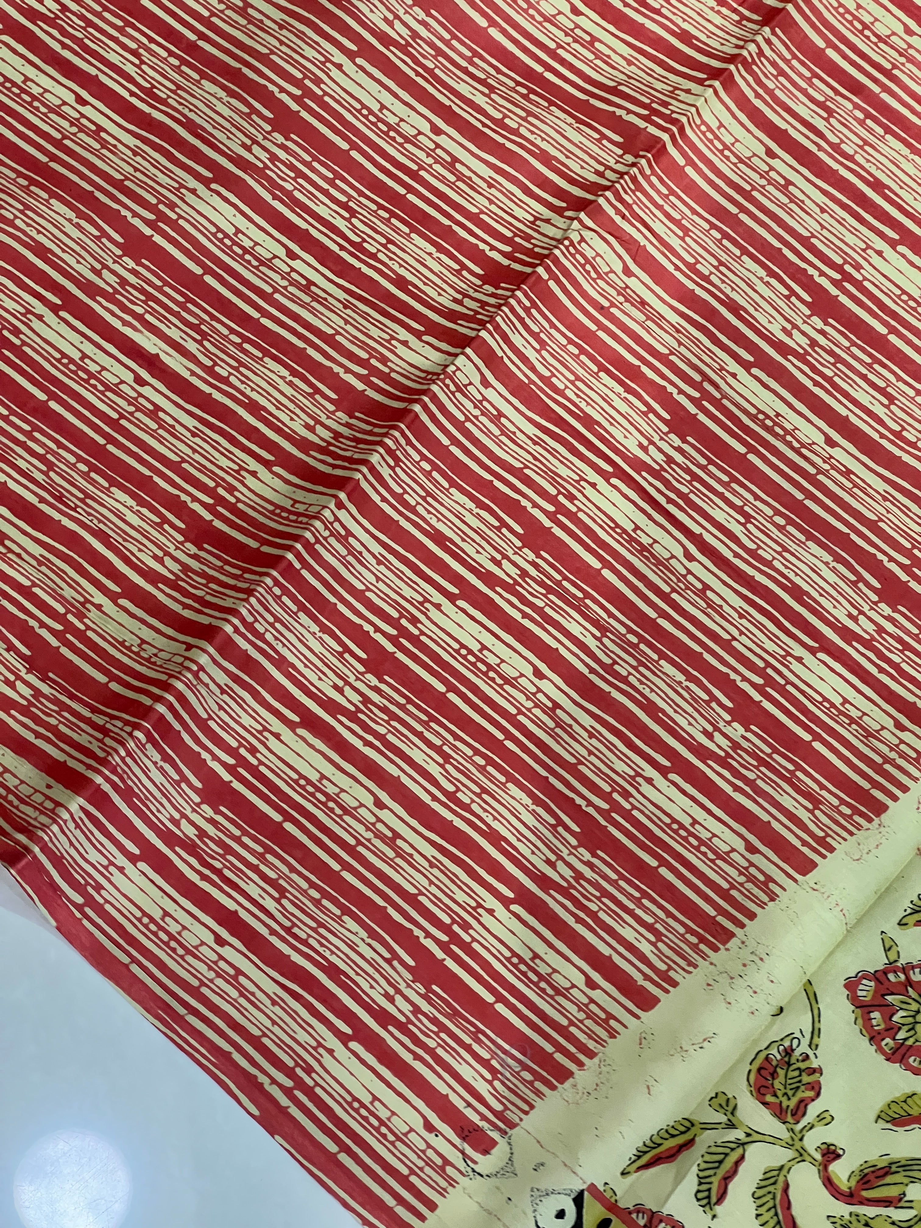 Screen Printed Cotton Saree  | VFC482