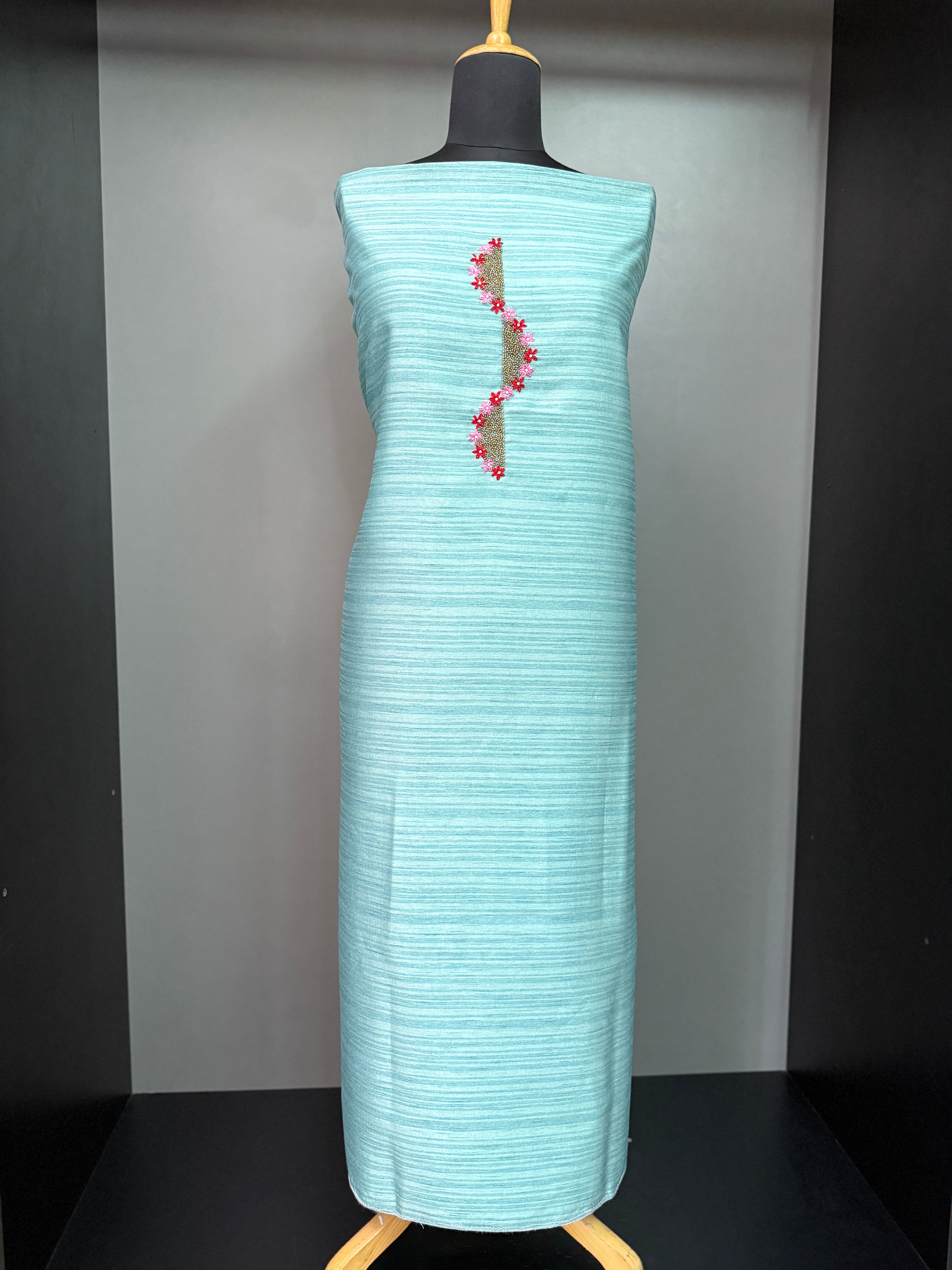 Emboridery Detailing Semi Silk Kurta Material | DN220