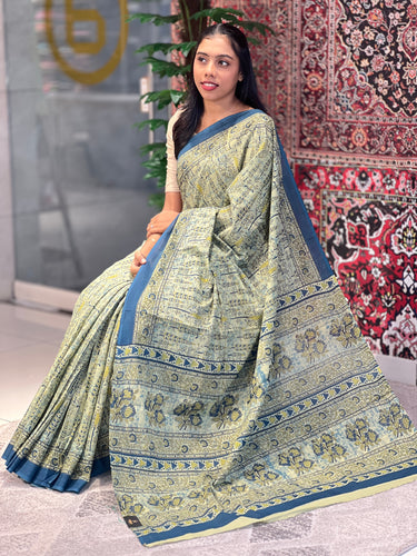 Screen Printed Cotton Saree  | VFC480