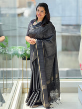 Zari Weaved Traditional Patterned Tussar Silk Saree | SSN363