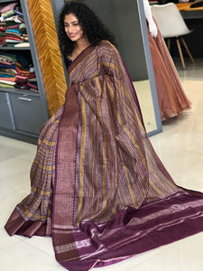 Printed Soft Chanderi Finish Saree | SMC104