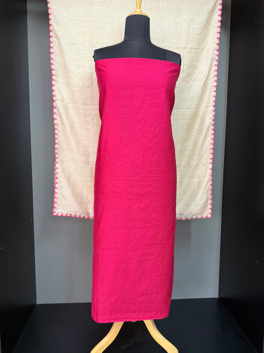 Soild Body Chanderi Top And Dupatta | SS1071