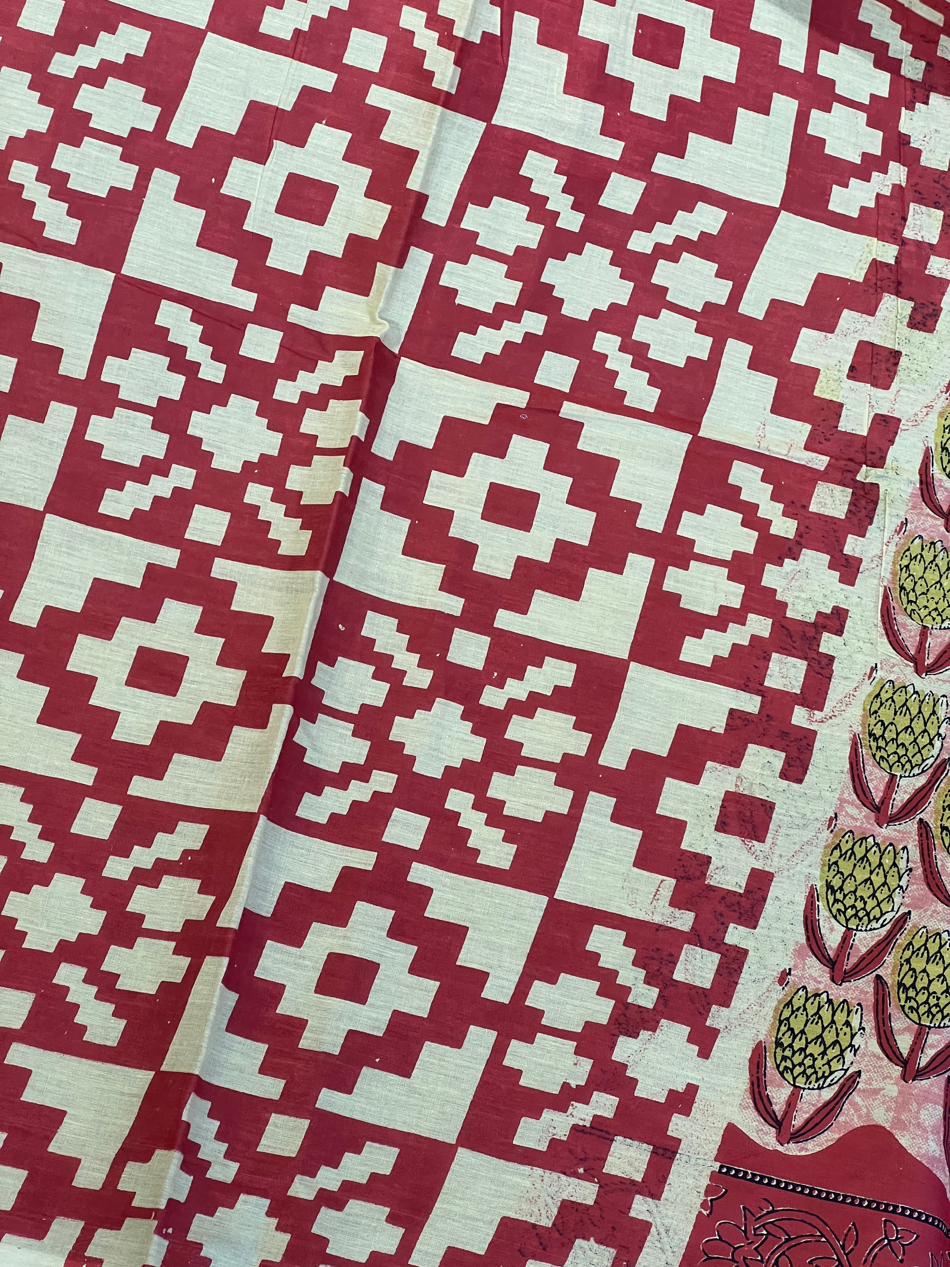 Screen Printed Cotton Saree  | VFC483