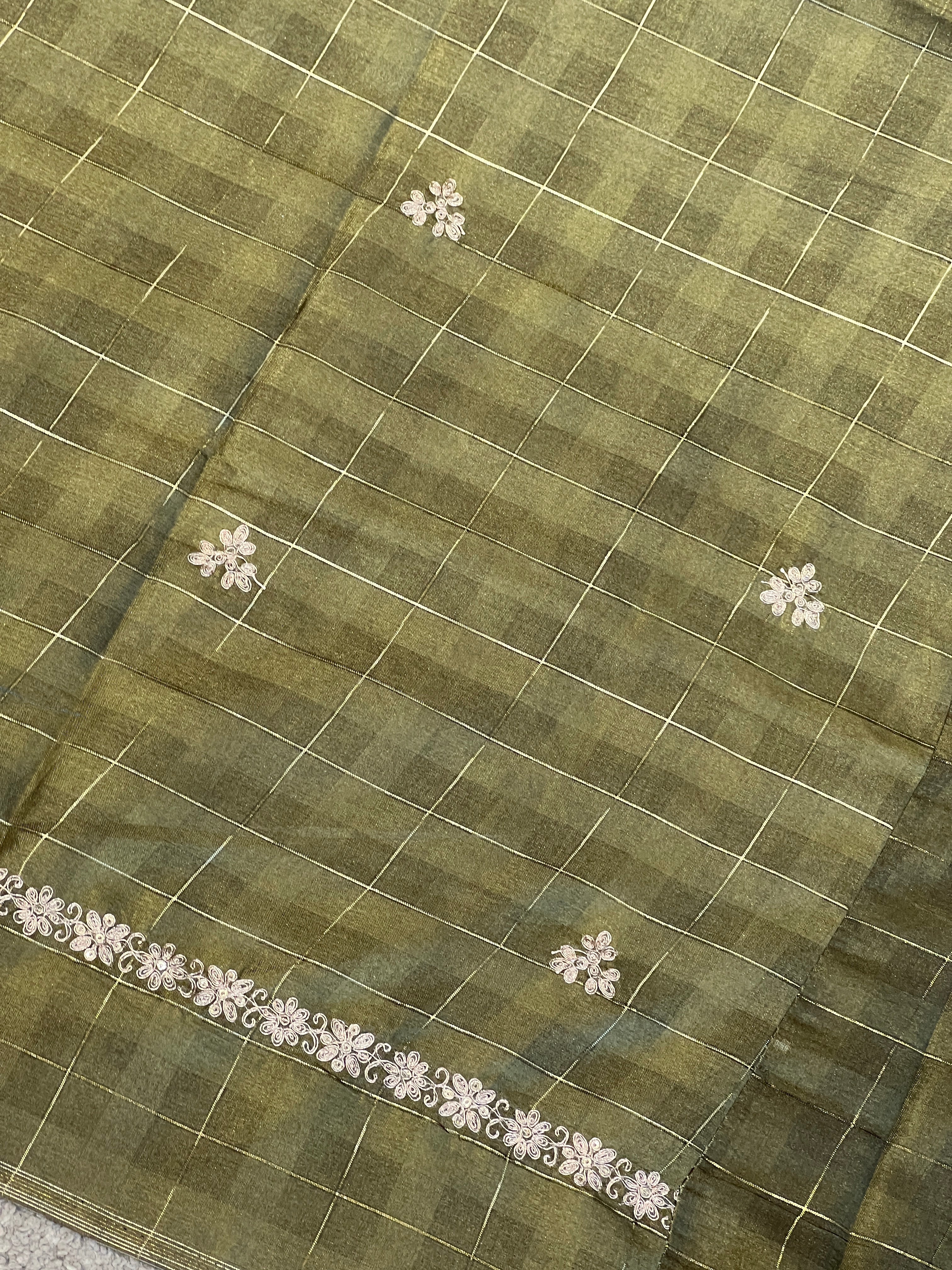 Golden Zari Woven Double Shaded  Semi Tussar Saree | SSN186
