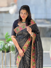 Antique Zari & Floral Weaved Semi Silk Saree | SSN362