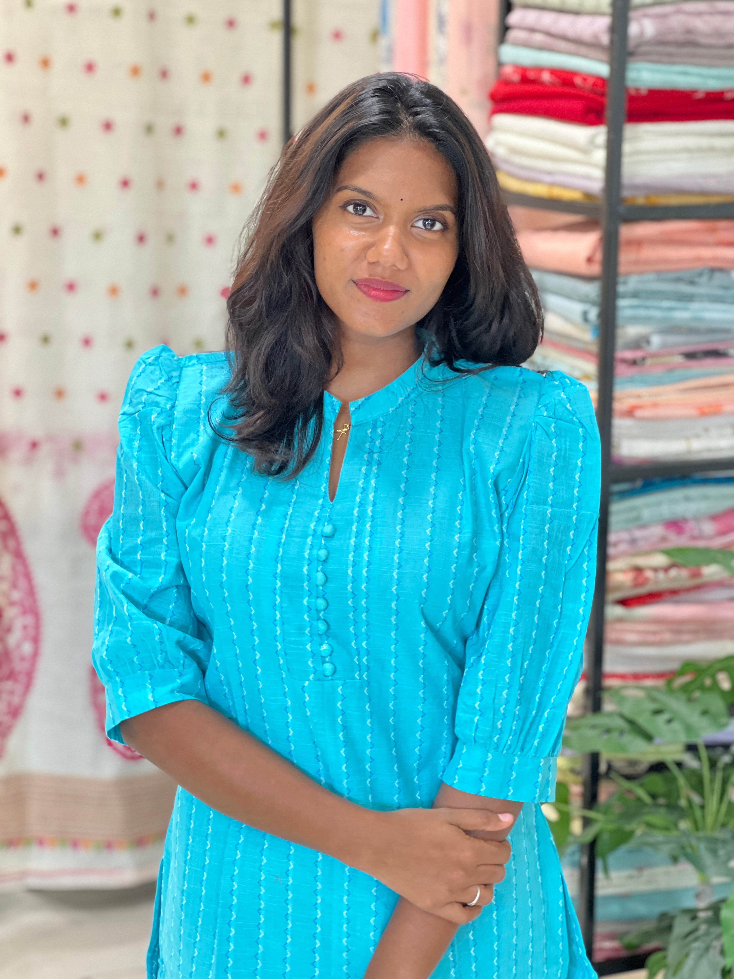 Thread Woven Cotton Kurta | RMLA337