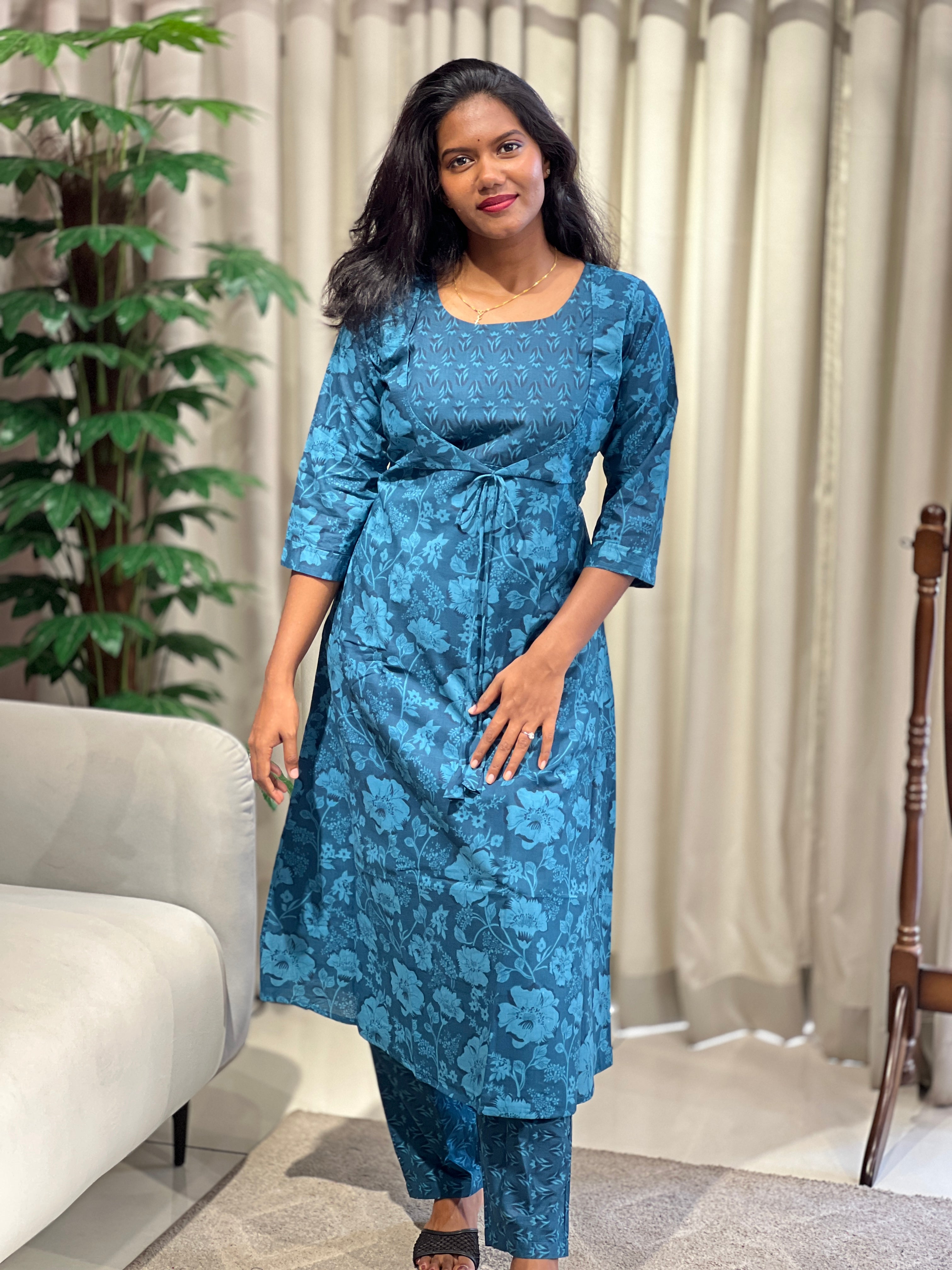 Floral Printed Cotton Kurta Set | MSN137