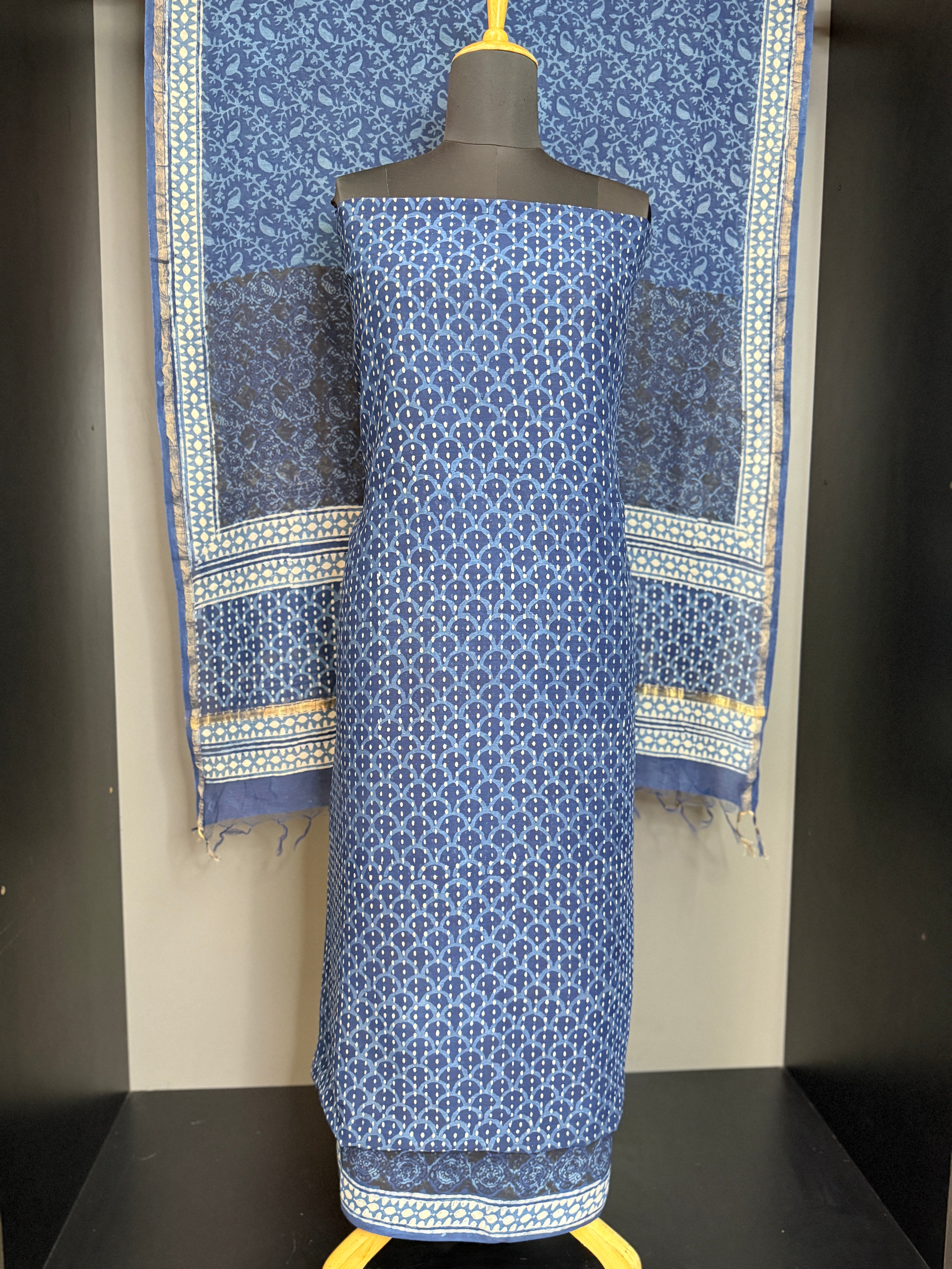 Print Patterned Chanderi Salwar Set | JKL508
