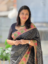 Antique Zari & Floral Weaved Semi Silk Saree | SSN362