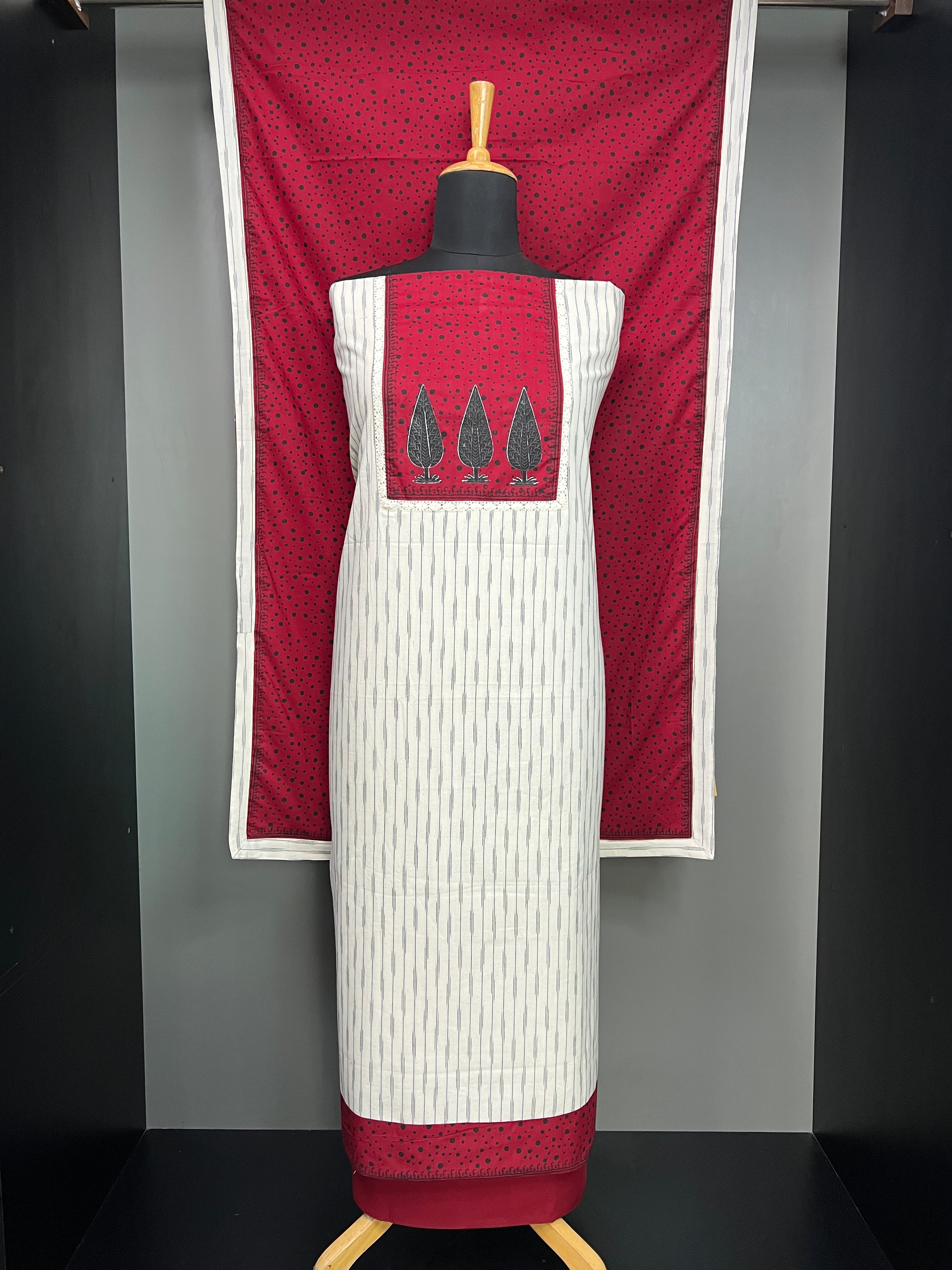 Stripes Weaved Cotton Salwar Set | JSC521