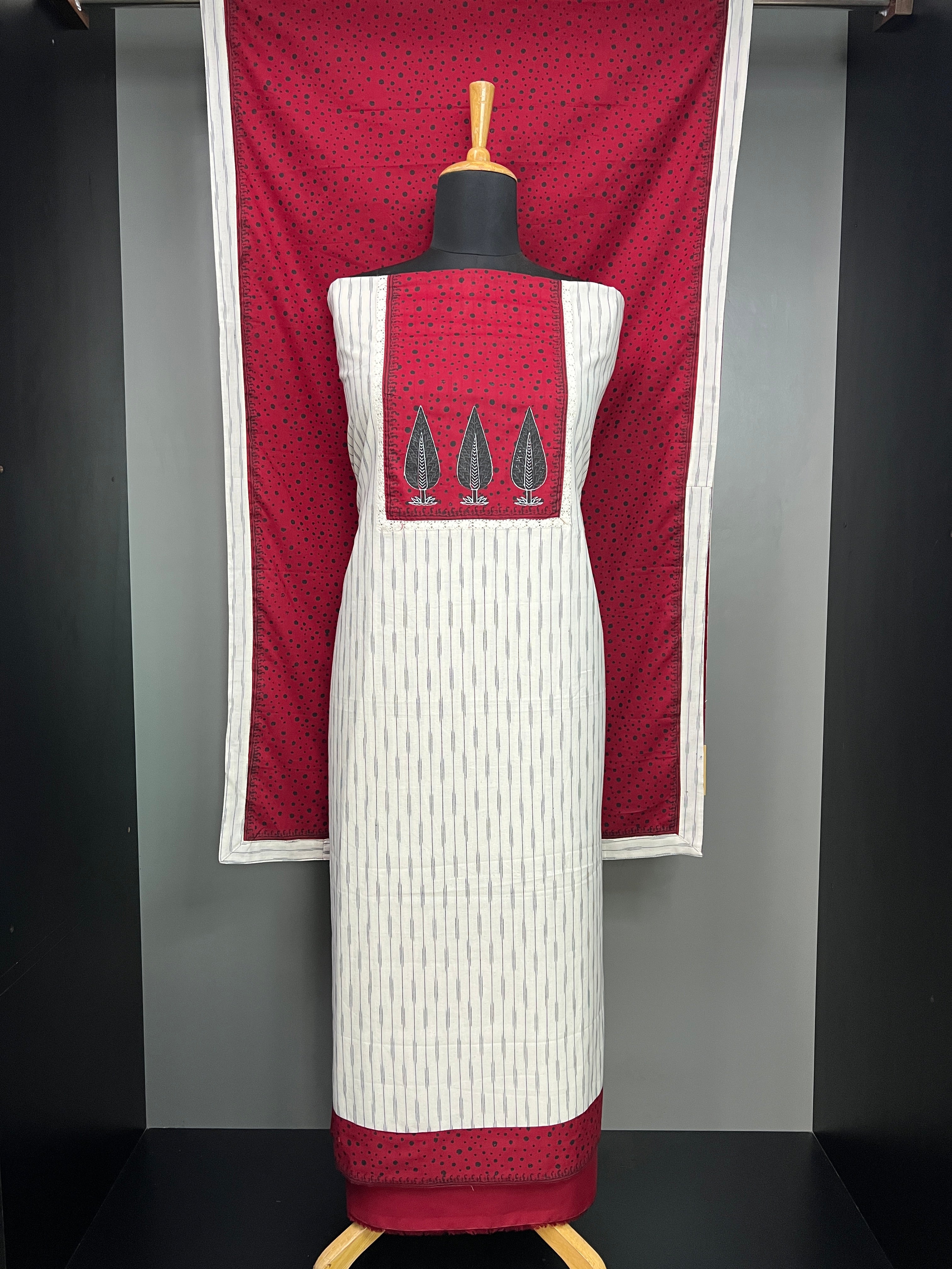 Stripes Weaved Cotton Salwar Set | JSC522