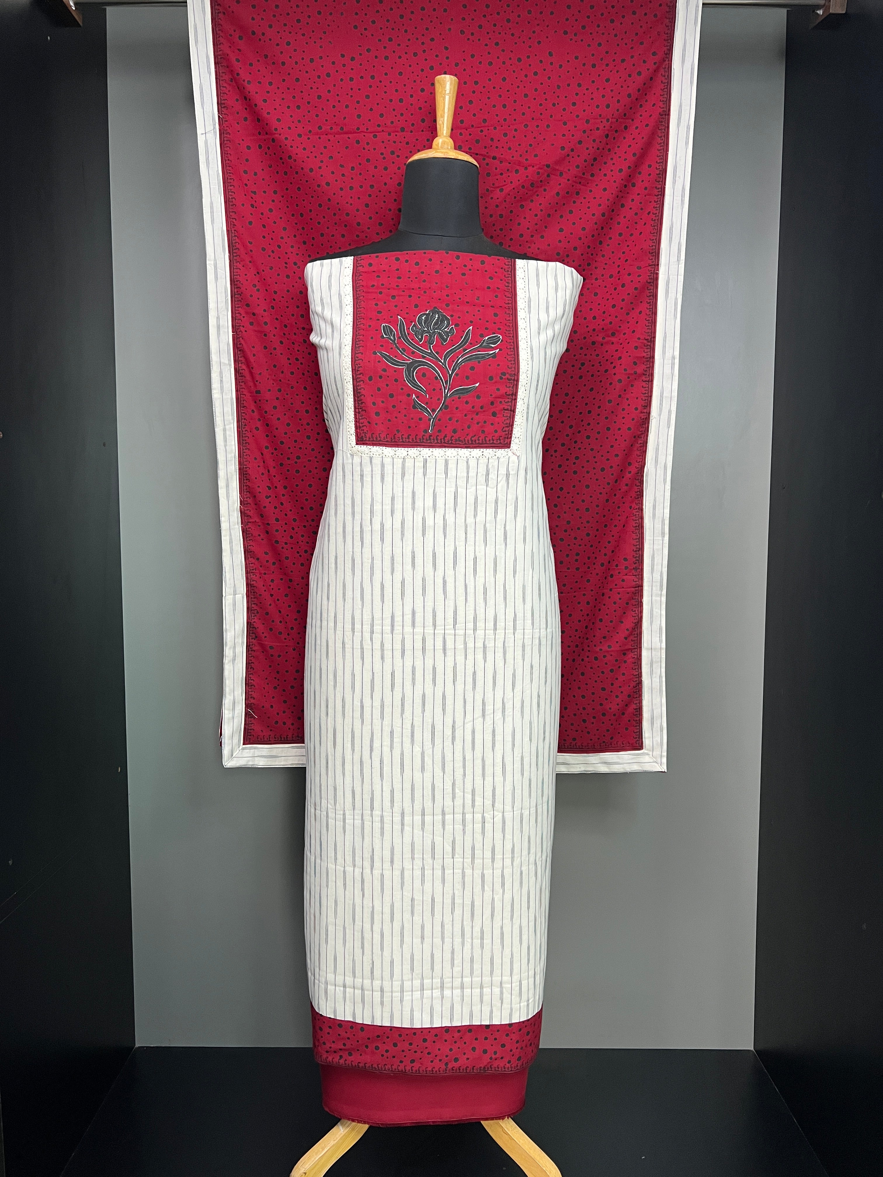 Stripes Weaved Cotton Salwar Set | JSC520