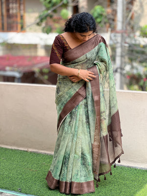 Banarasi Weaved Chanderi Saree | JBE108