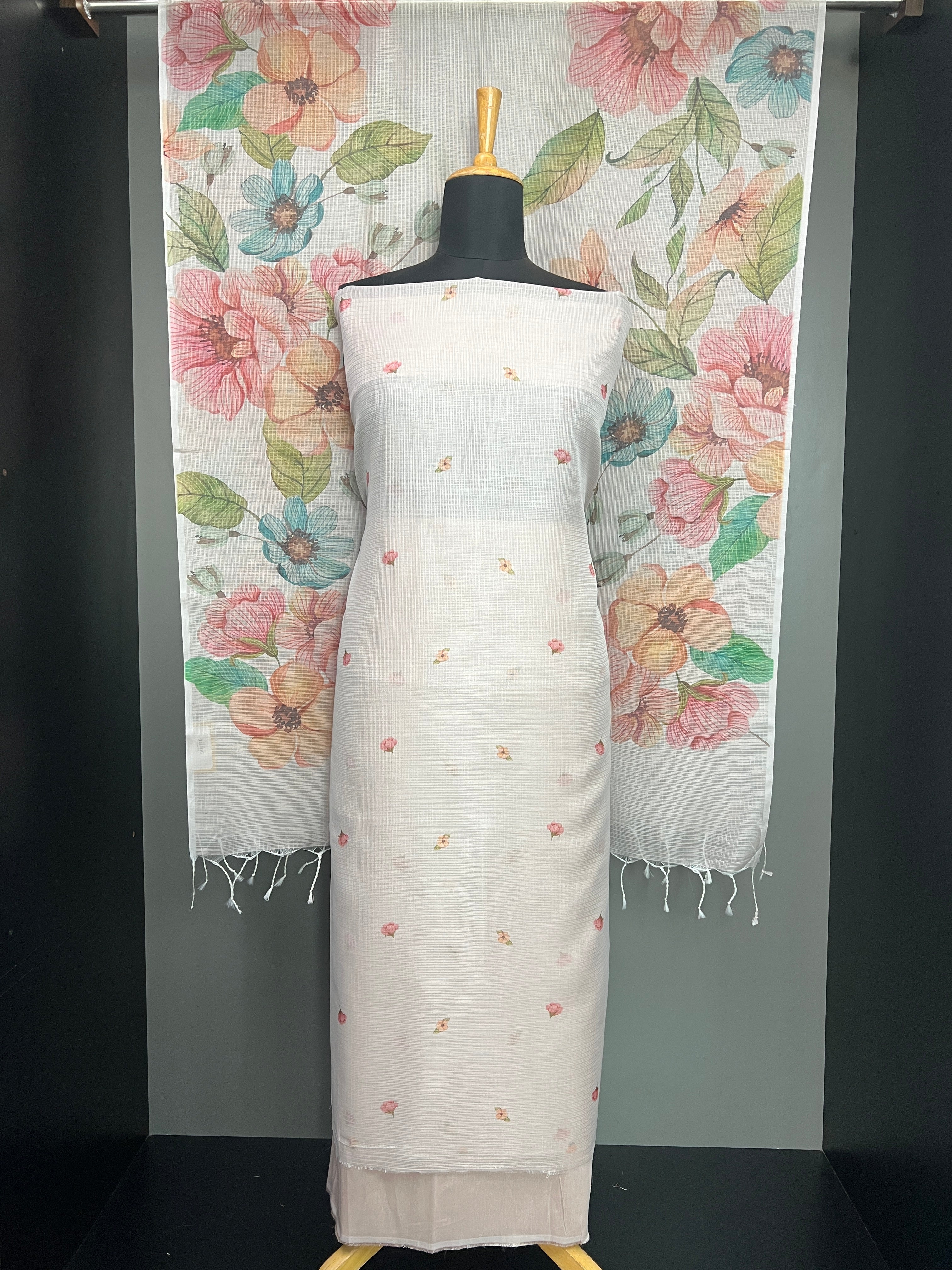 Floral Digital Printed Silky Kota Salwar Set | MR413