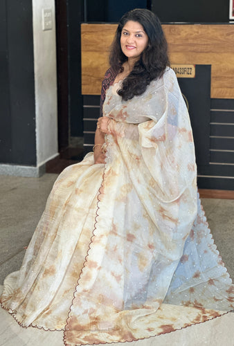 Tie & Dye Pattern Silky Kota Saree | SBS861