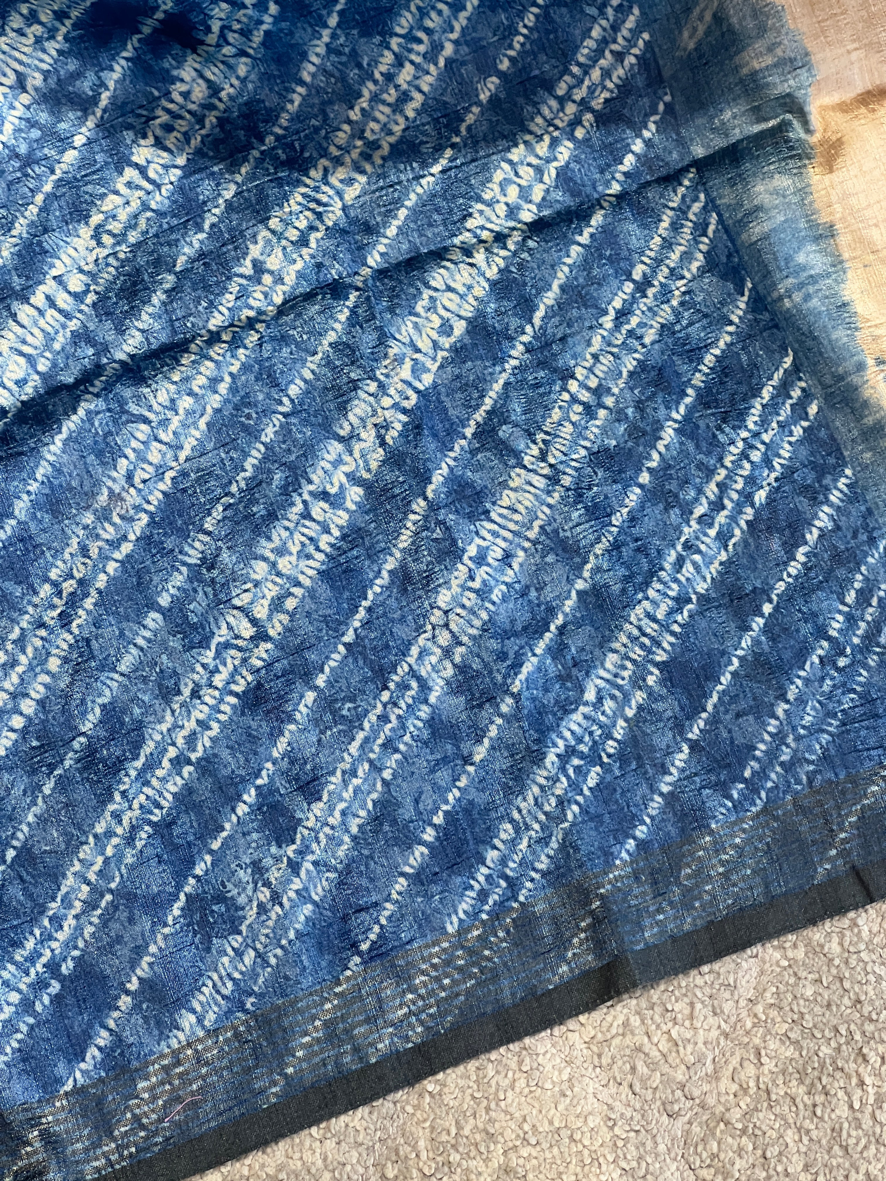 Machine Embroidery Semi Tussar Saree | SSN174