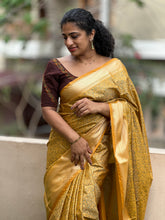 Brocade Weaved Semi Silk Saree | JDS115