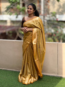 Brocade Weaved Semi Silk Saree | JDS115