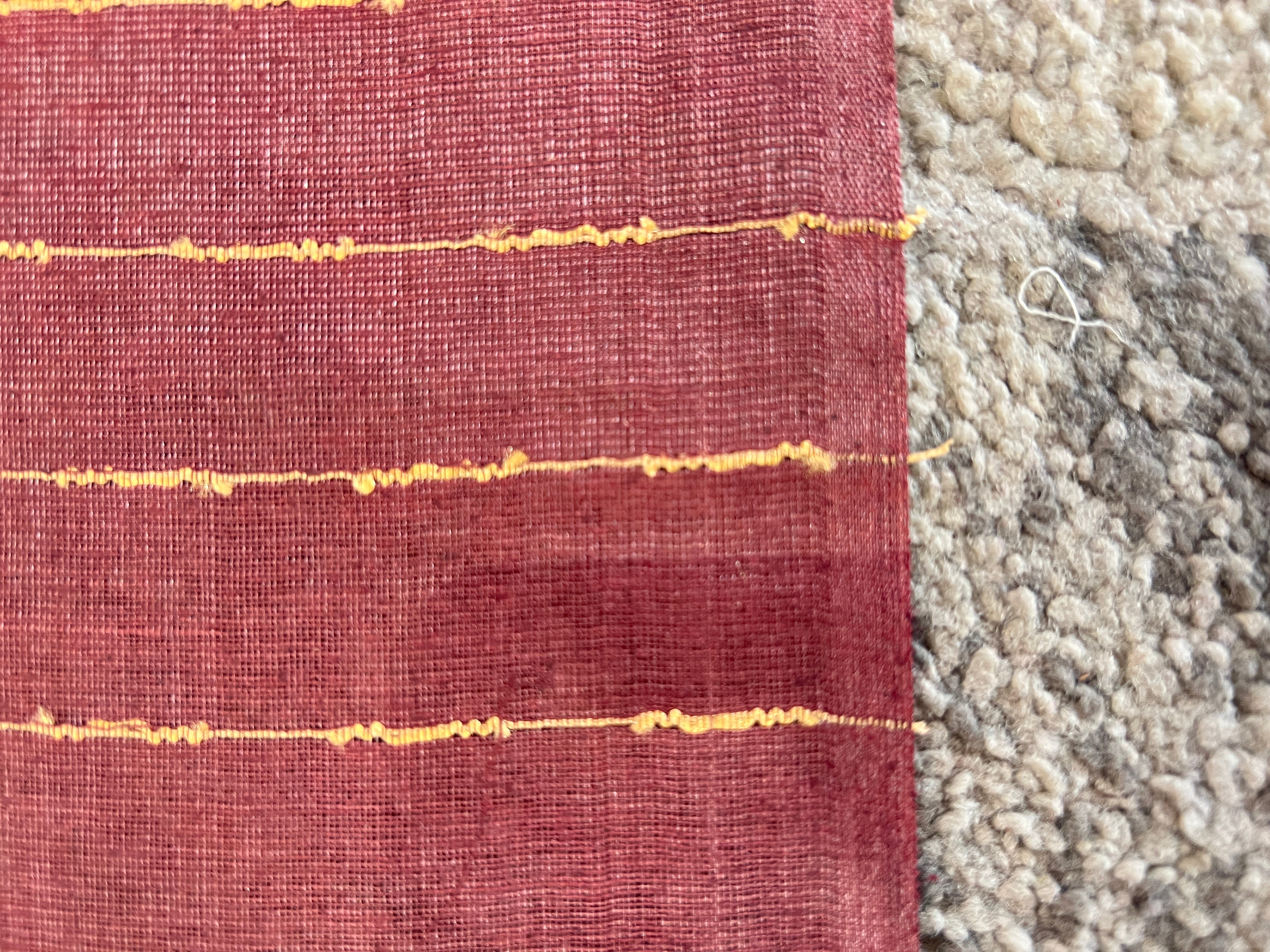 Stripe Patterned Noil Tussar Saree | MNH433