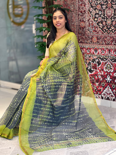 Tie & Dye Patterned Kota Saree | VFC501