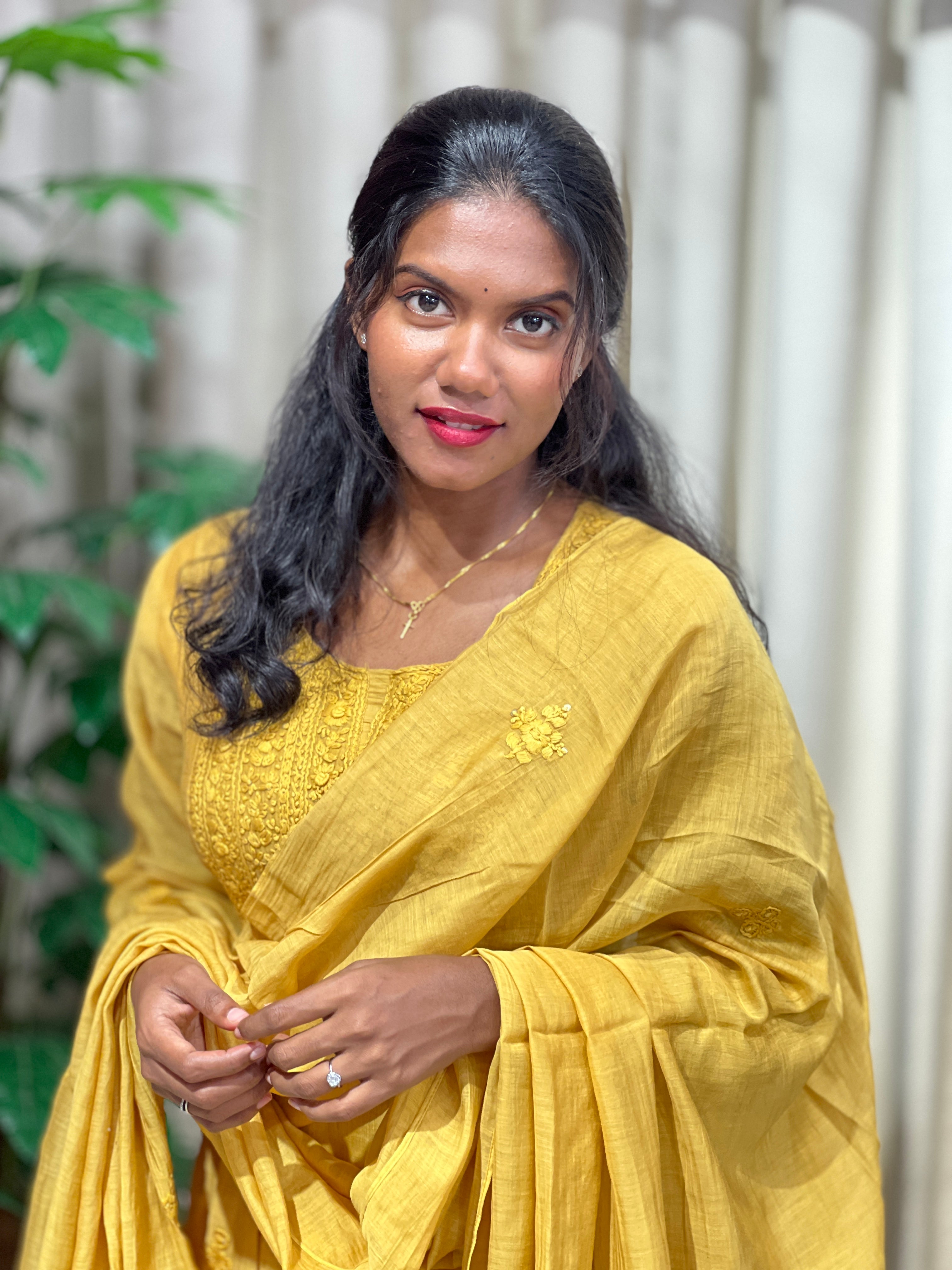 Hand Embroidery Chanderi Kurta Set | GMA173