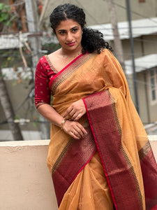 Banarasi Weaved Semi Geecha Saree | YNG300