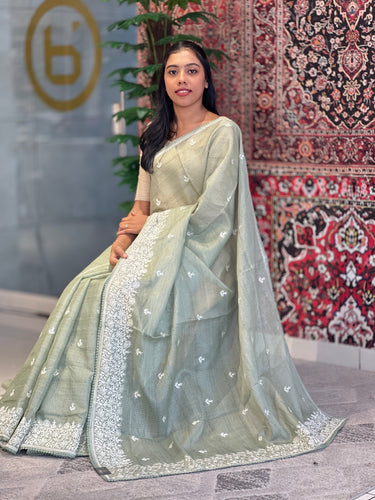 Machine Embroidery Patterned Silky Kota Saree | BLD1284