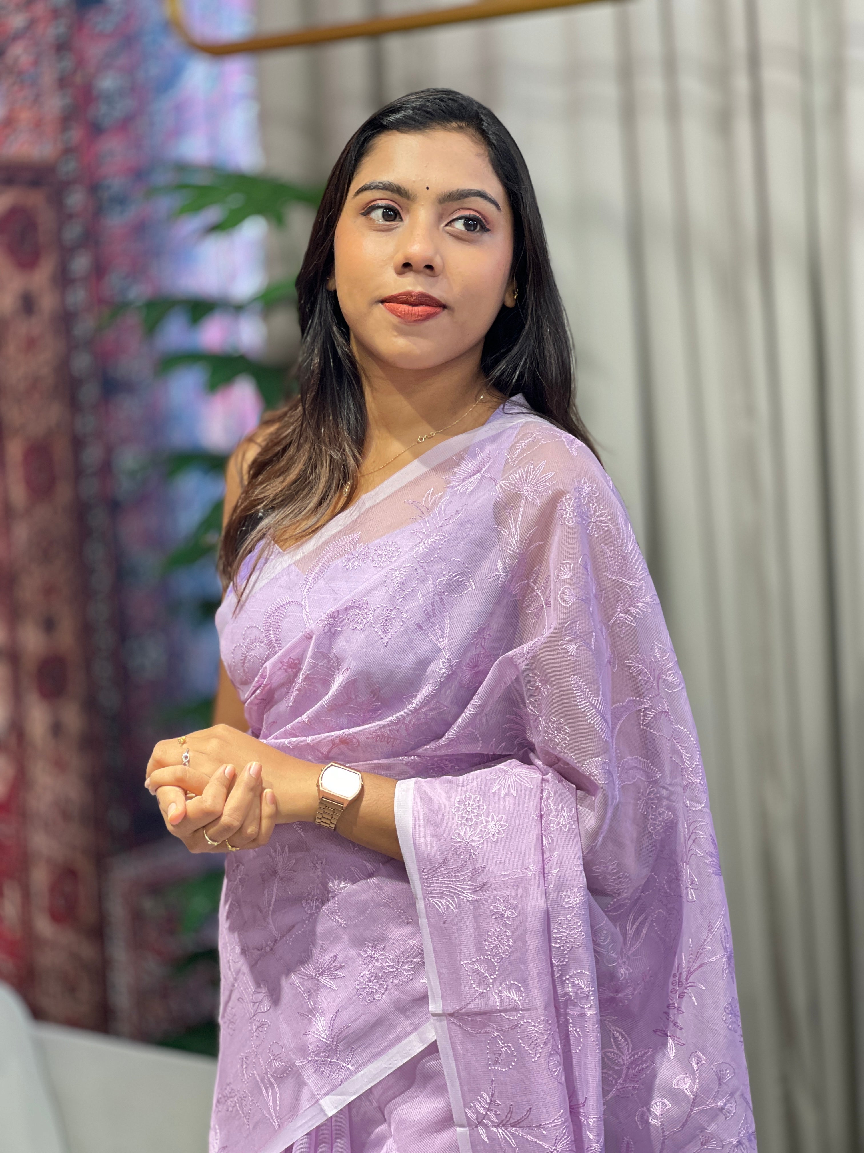 Jaal Patterned Supernet Kota Saree | YNG908