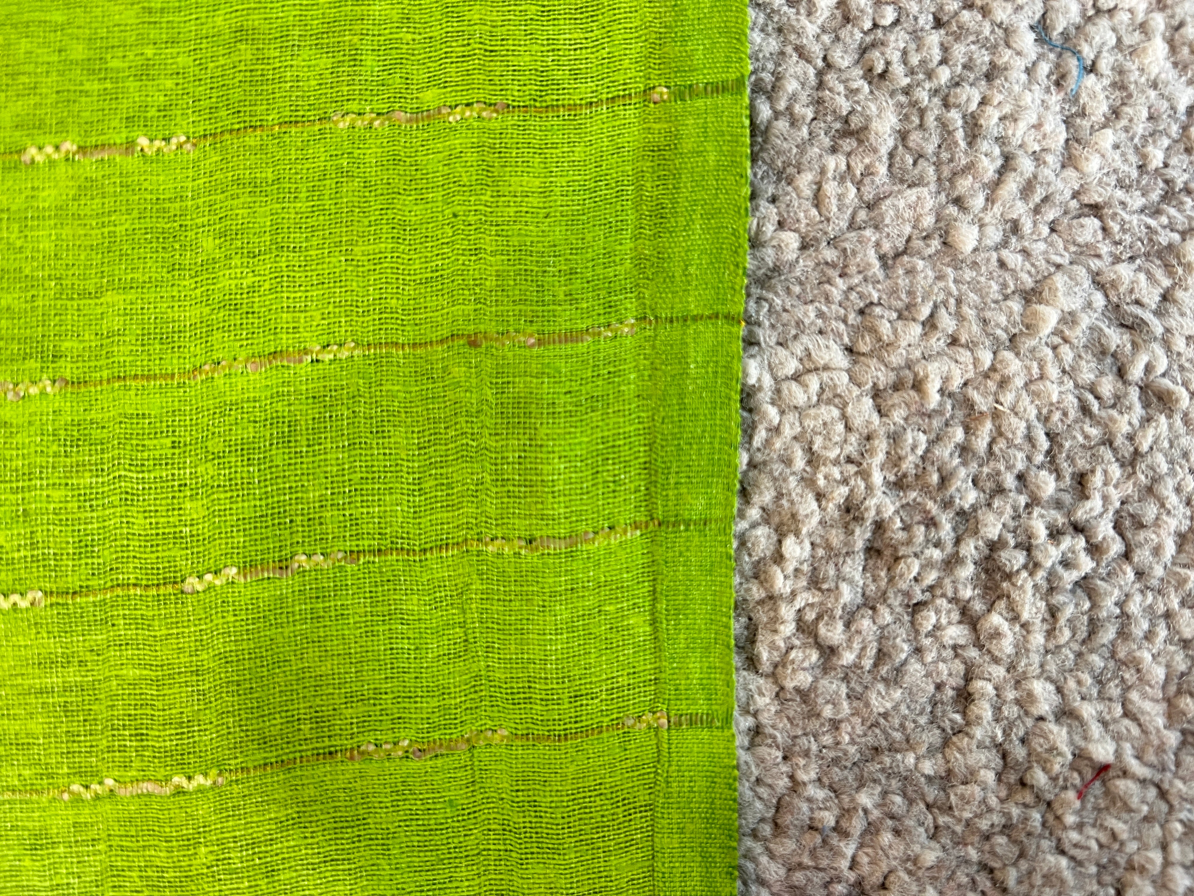 Stripe Patterned Noil Tussar Saree | MNH435