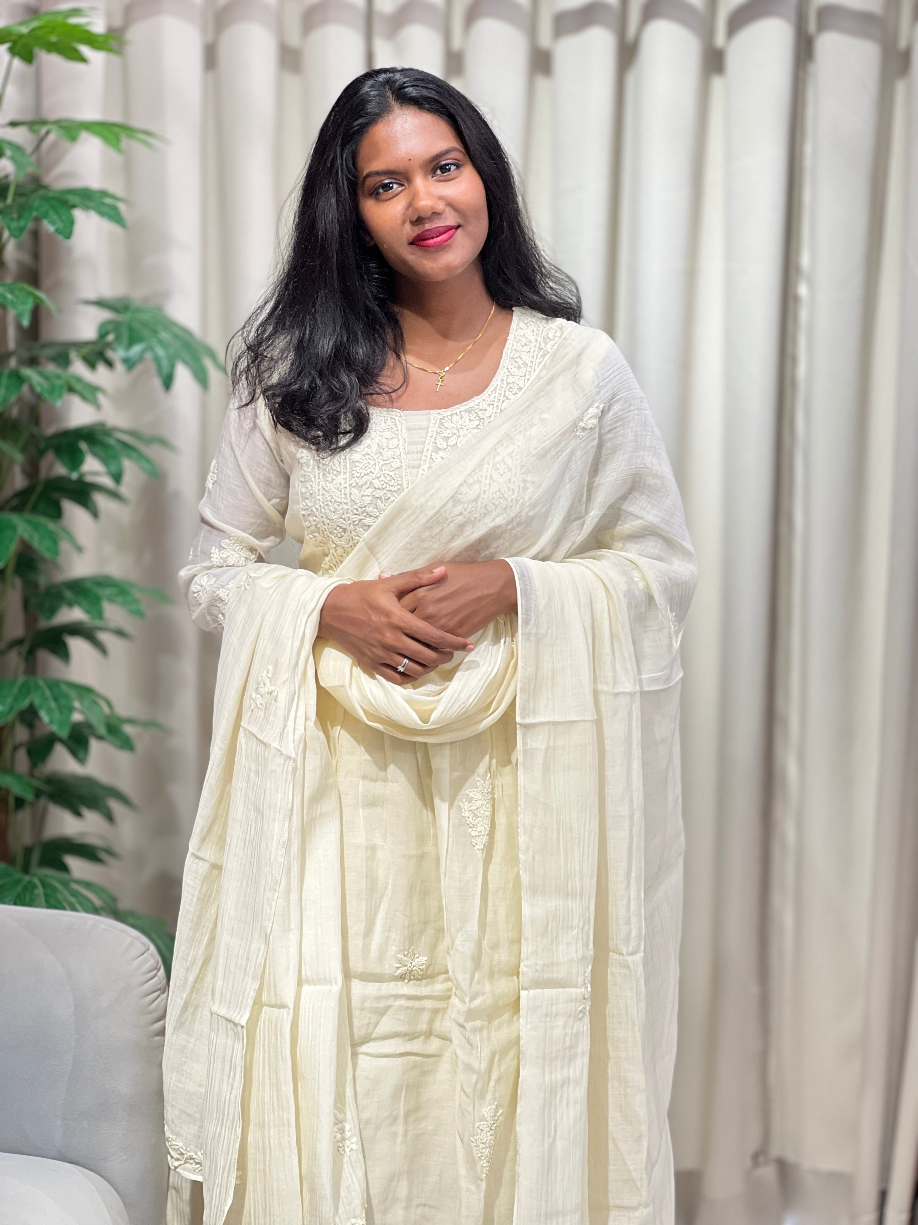 Hand Embroidery Chanderi Kurta Set | GMA168