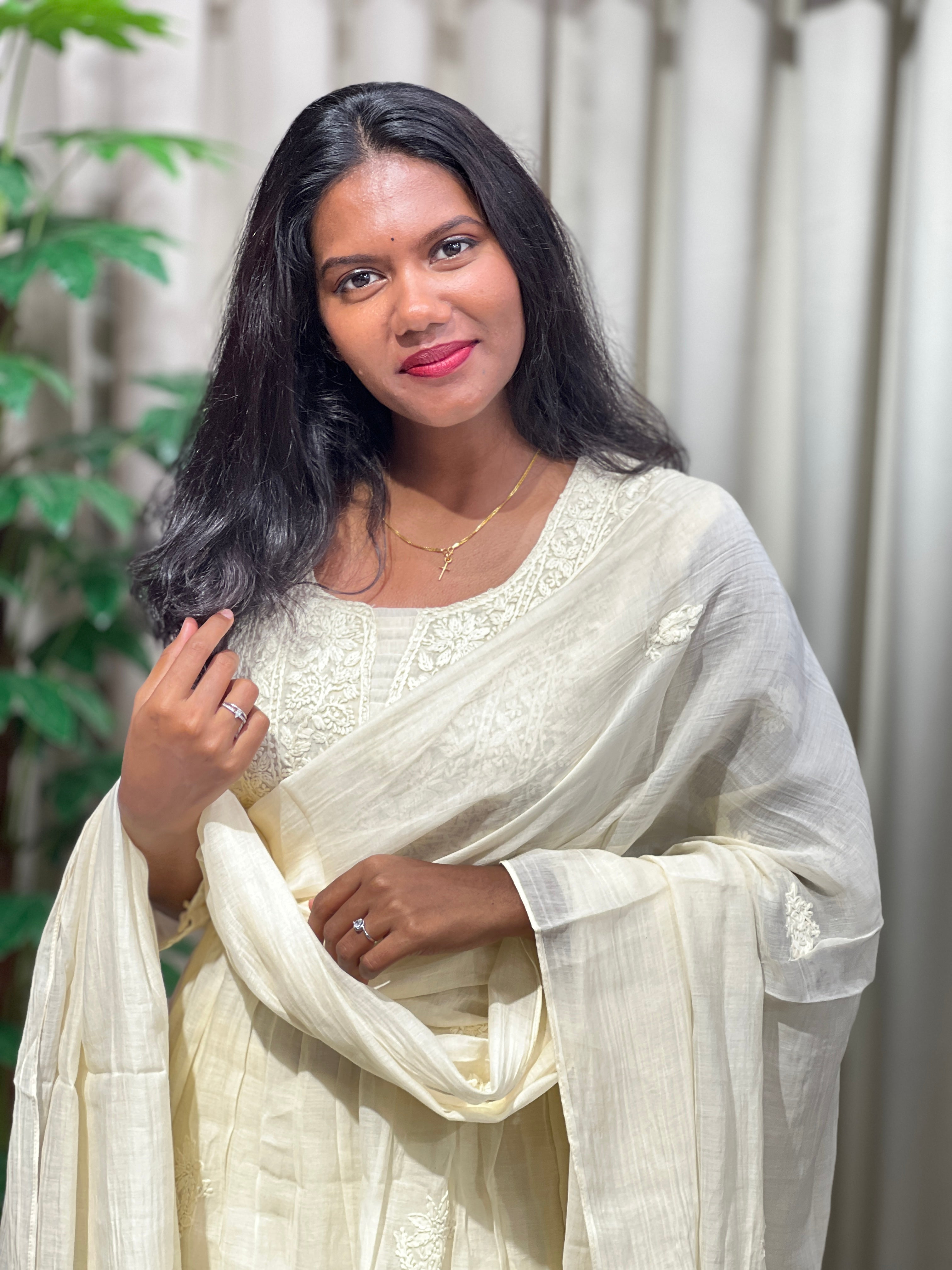 Hand Embroidery Chanderi Kurta Set | GMA168