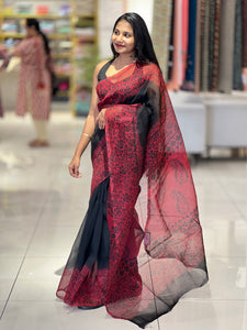 Hand Block Printed Supernet Kota Saree | SF1318