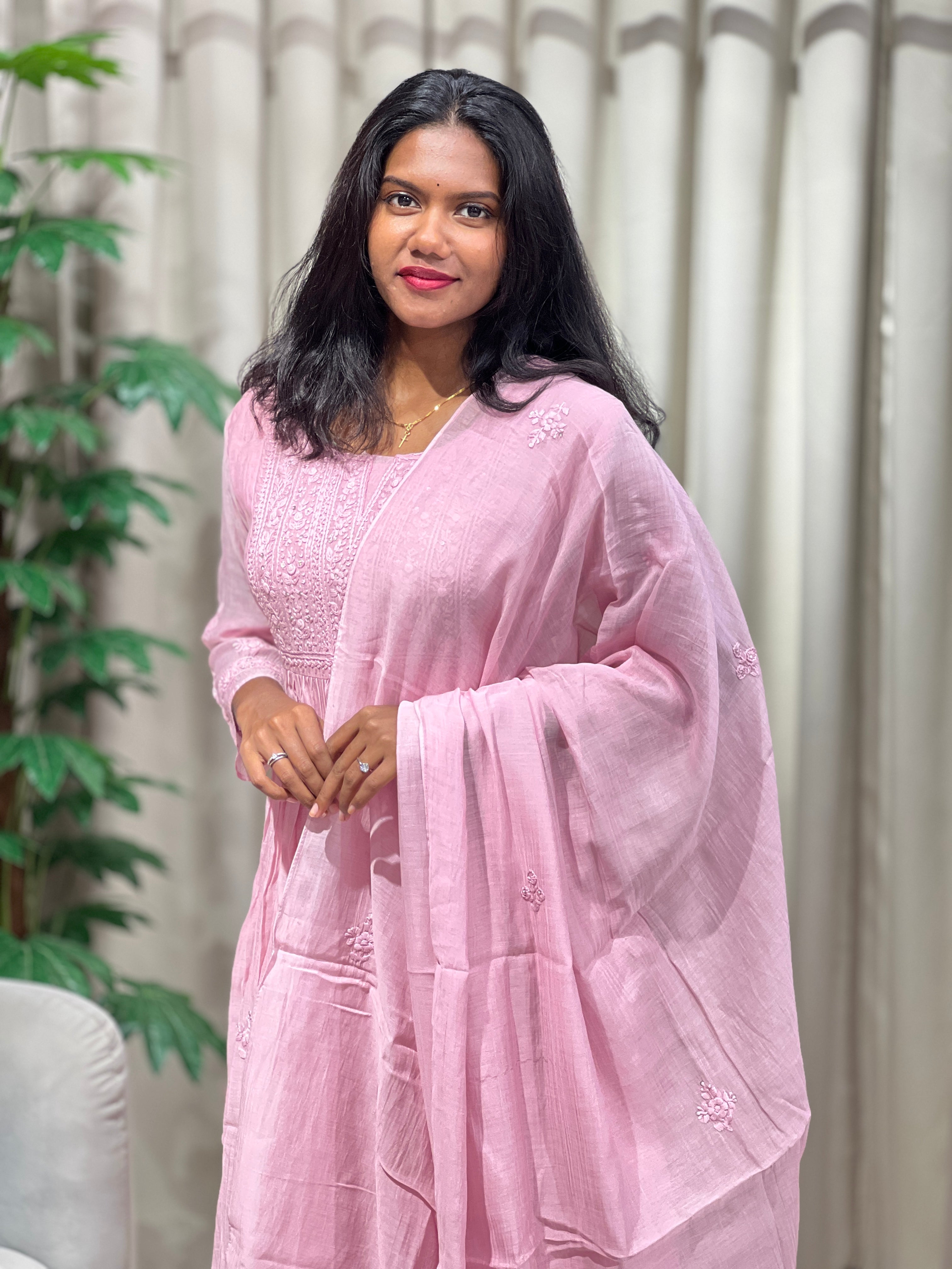 Hand Embroidery Chanderi Kurta Set | GMA174