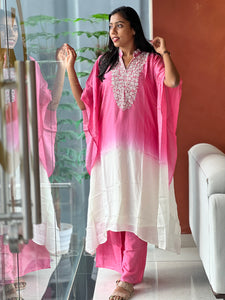 Embroidery Highlighted Kaftan Set | SJL158