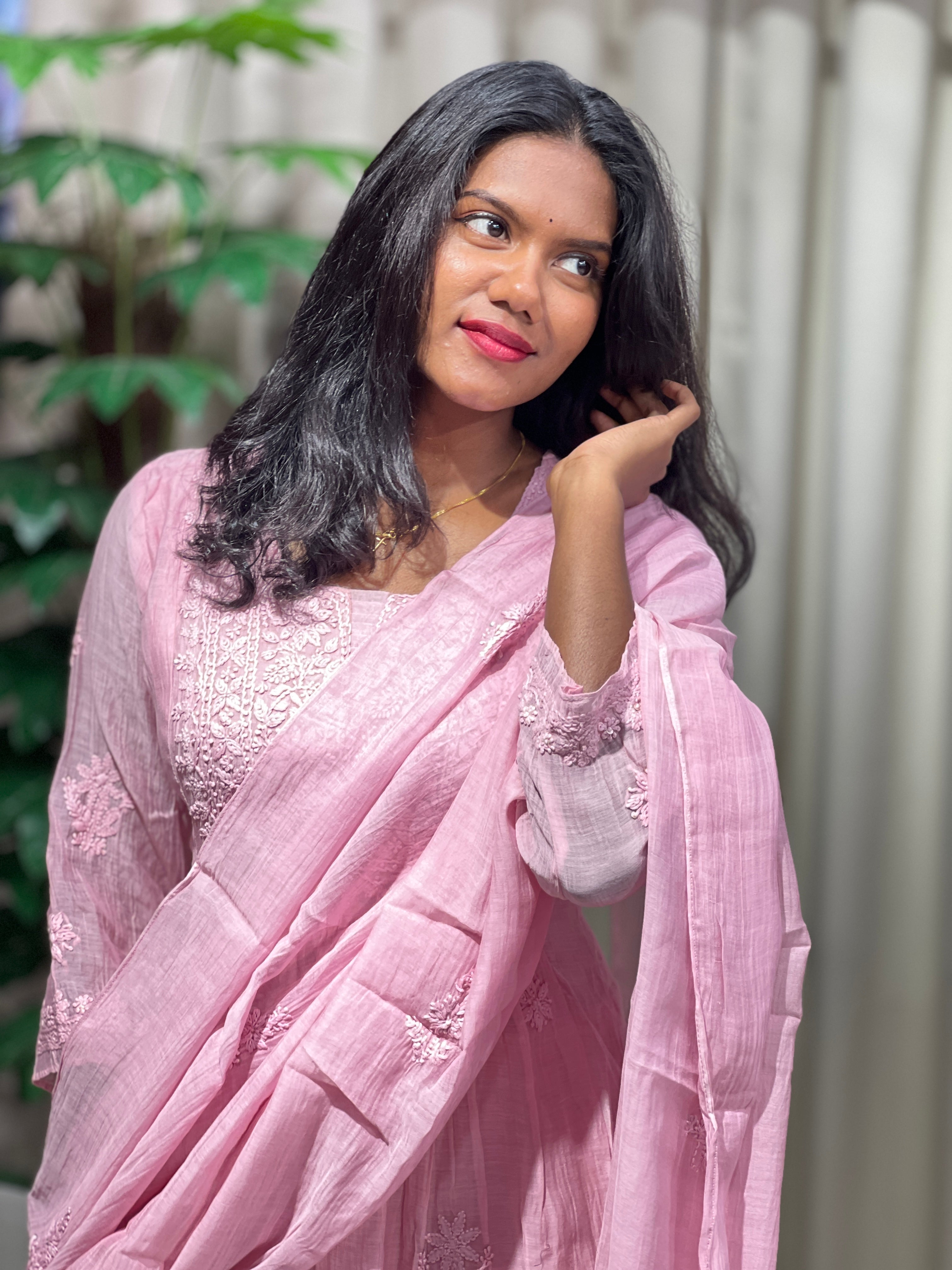 Hand Embroidery Chanderi Kurta Set | GMA167