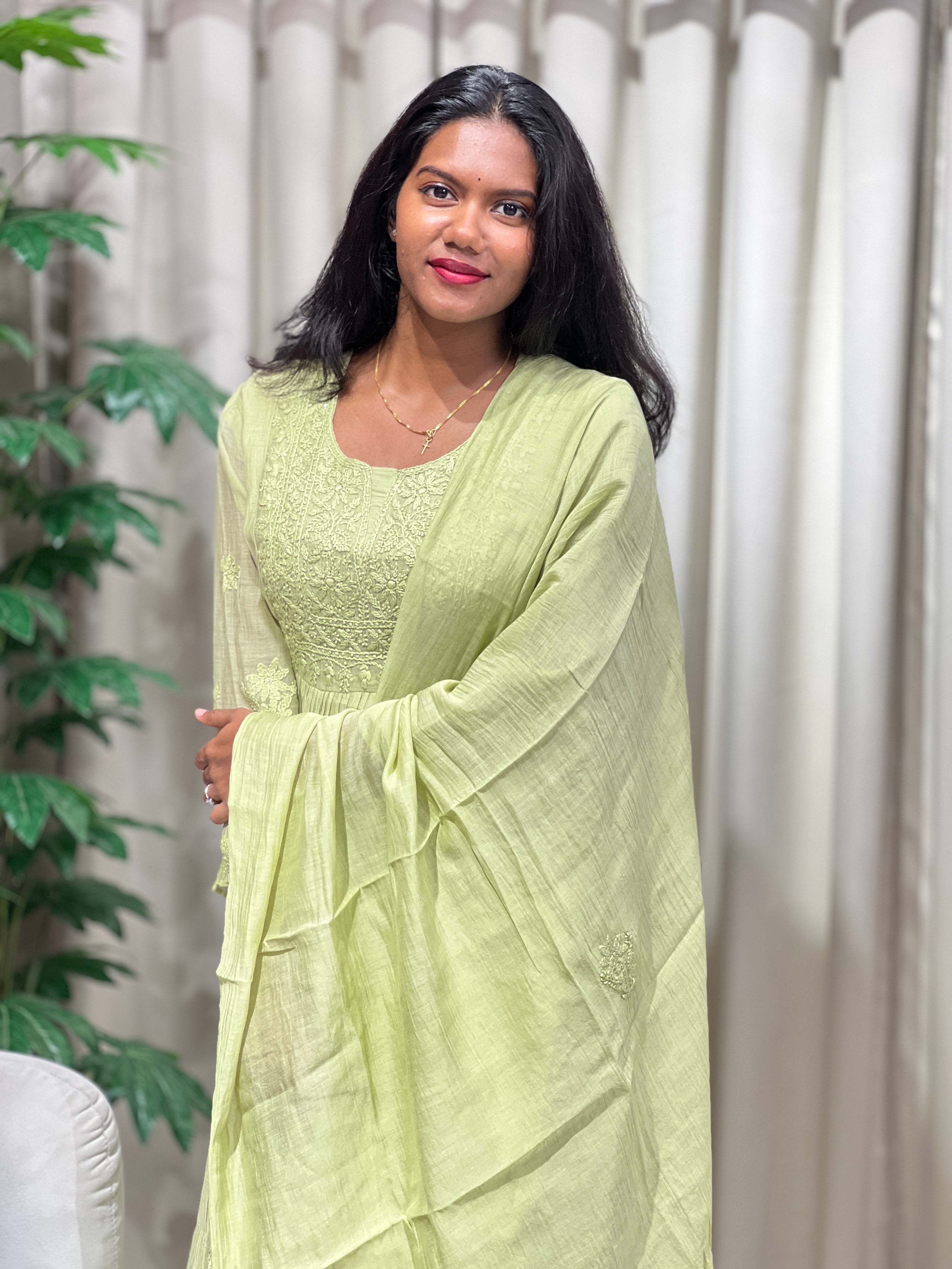 Hand Embroidery Chanderi Kurta Set | GMA169