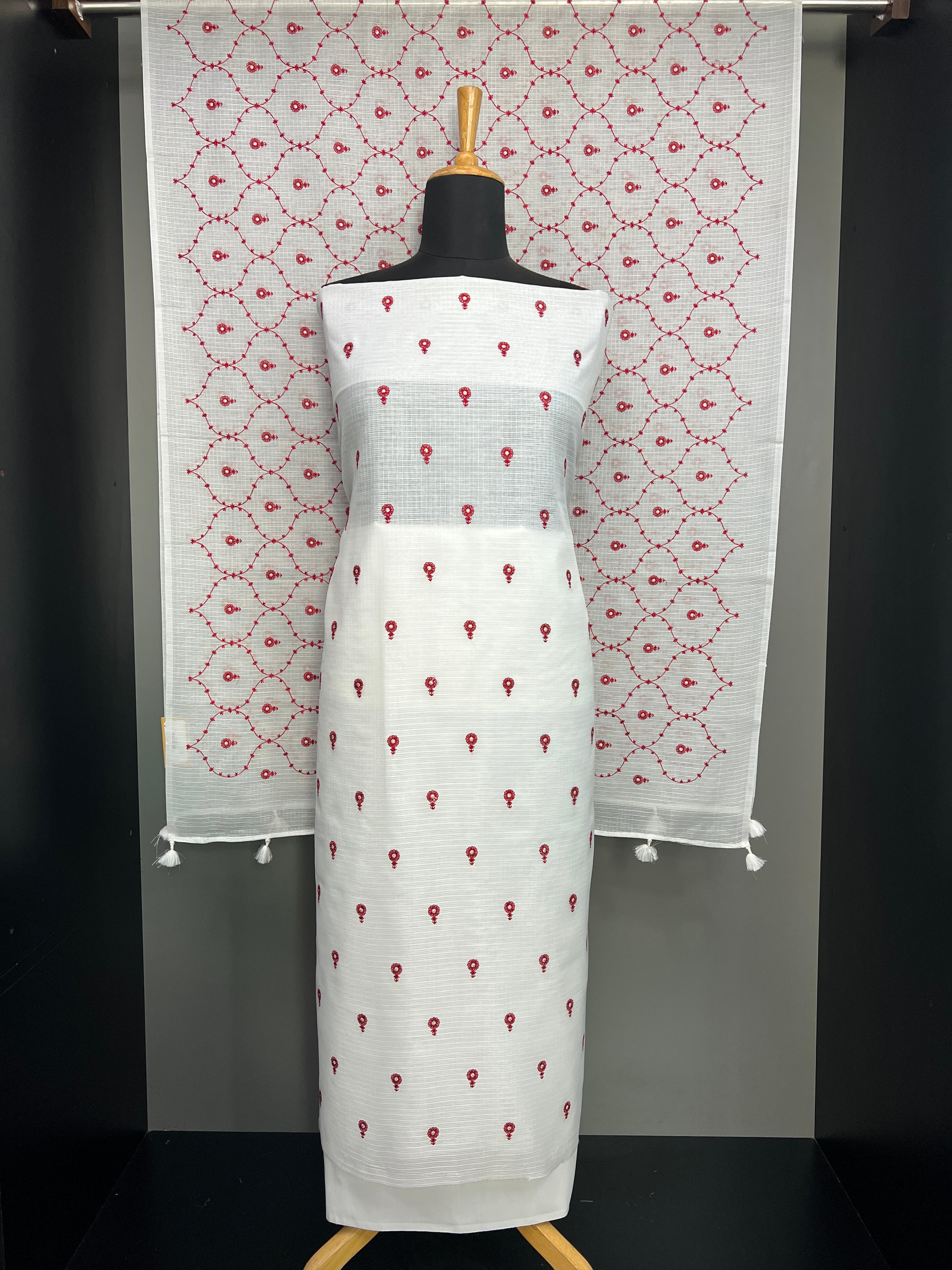 Floral Patterned Embroidery Kota Salwar Set | MR449