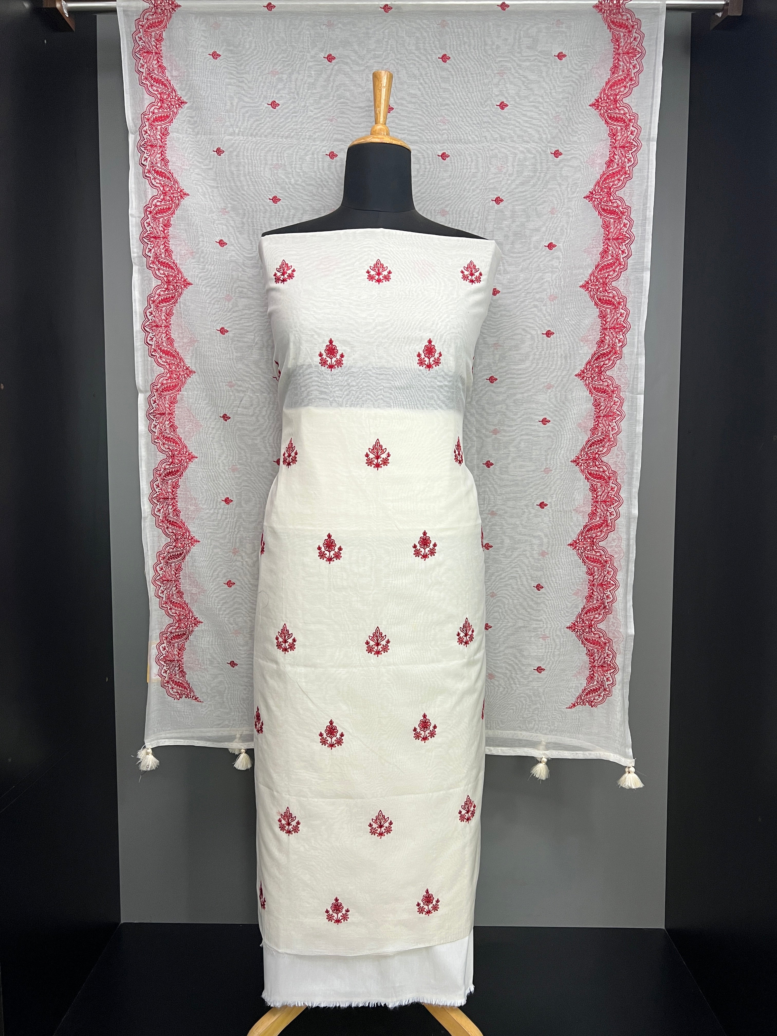 Floral Embroidery Chanderi Salwar Set | MR461