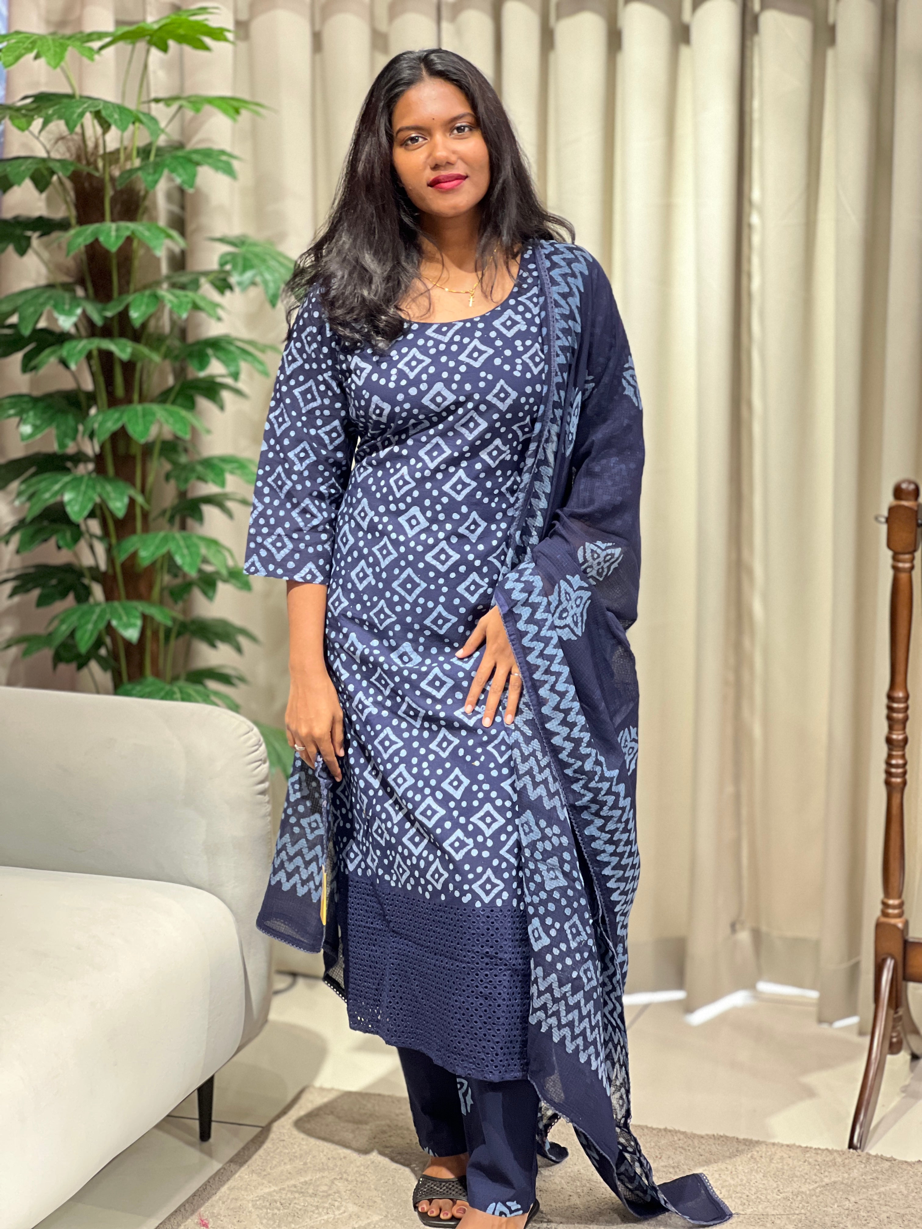 Batik Printed Cotton Kurta Set | SLM160