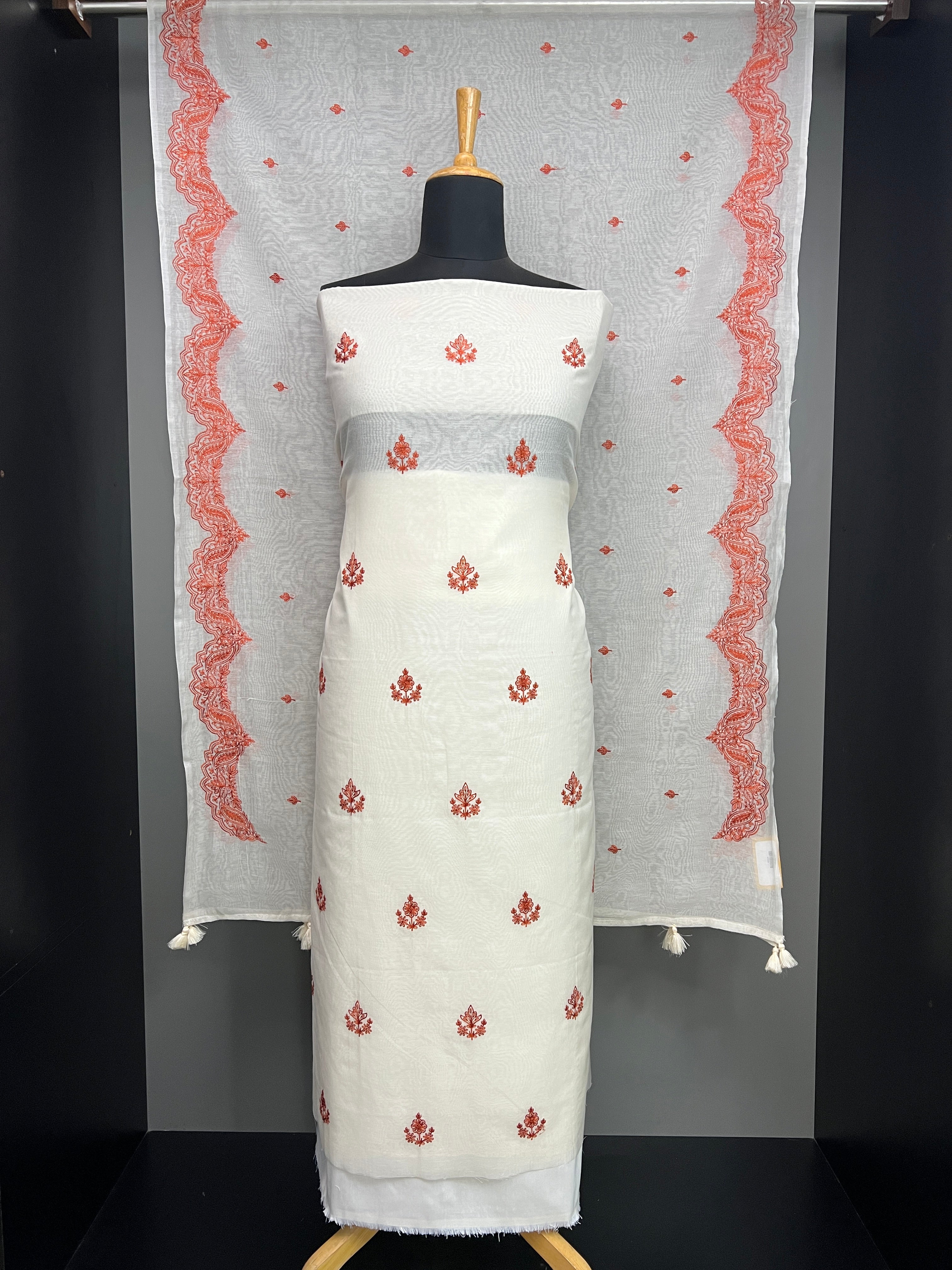 Floral Embroidery Chanderi Salwar Set | MR464