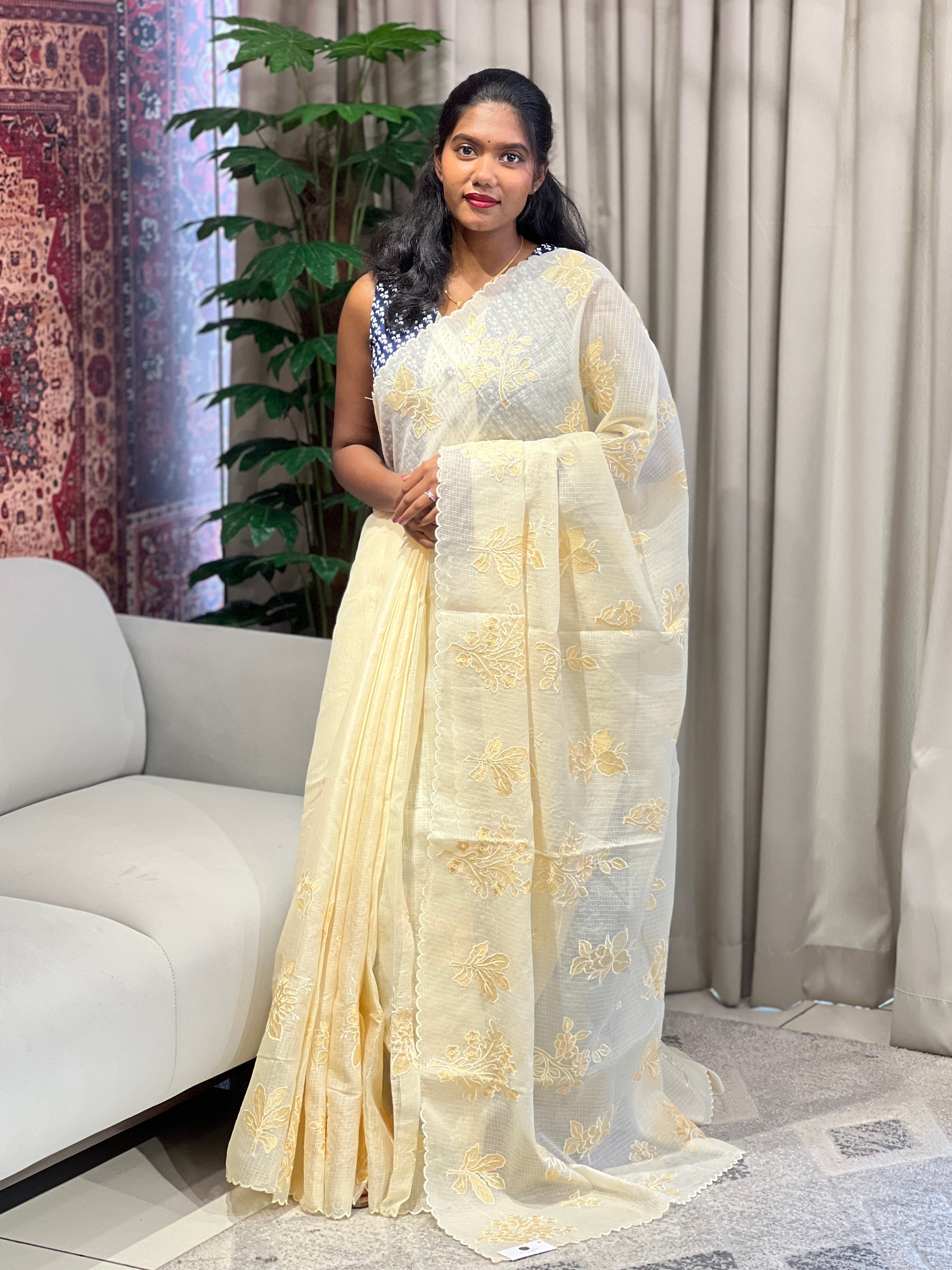 Machine Embroidery Detailed Kota Saree | BLD1789