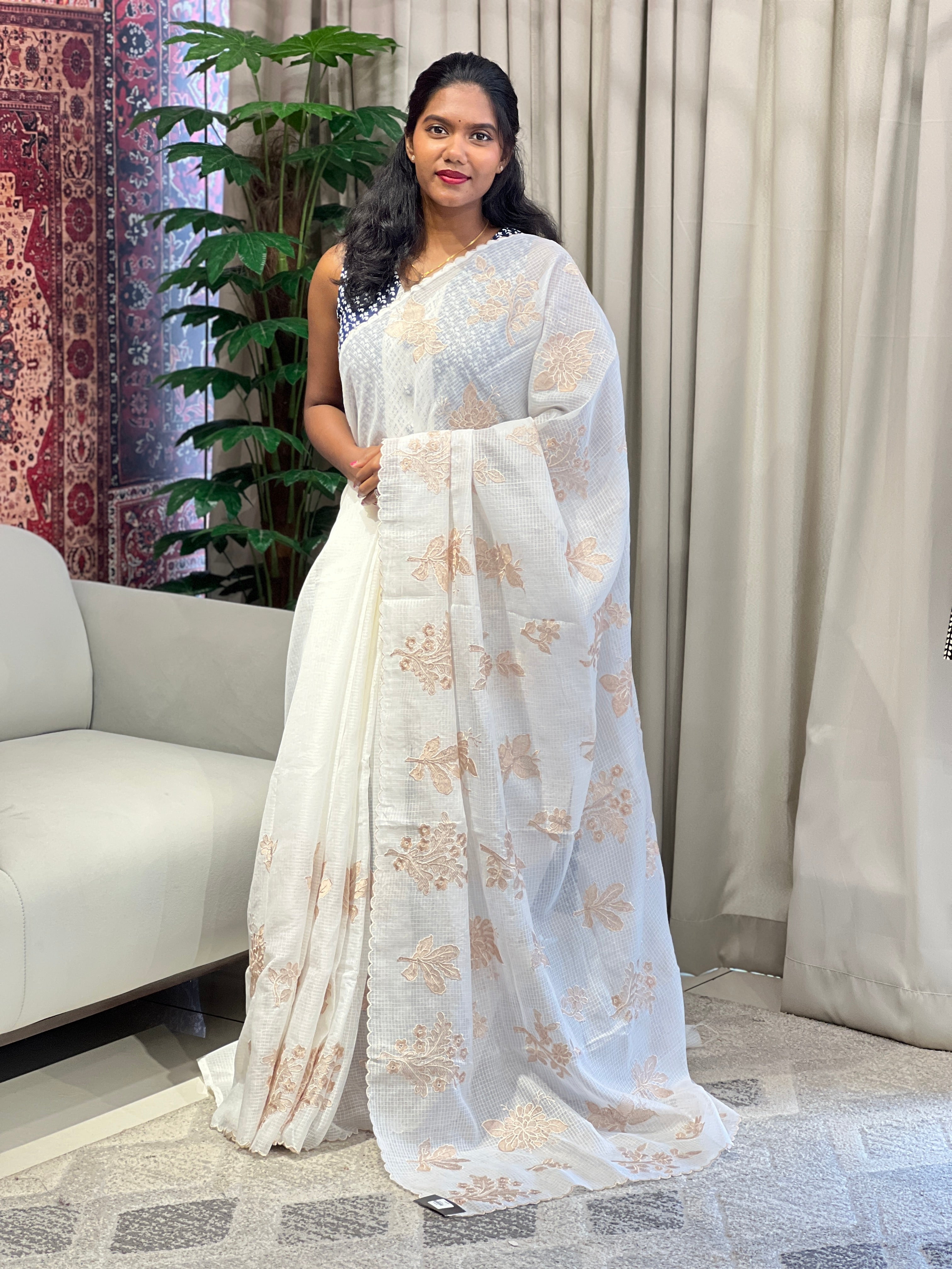 Machine Embroidery Detailed Kota Saree | BLD1790